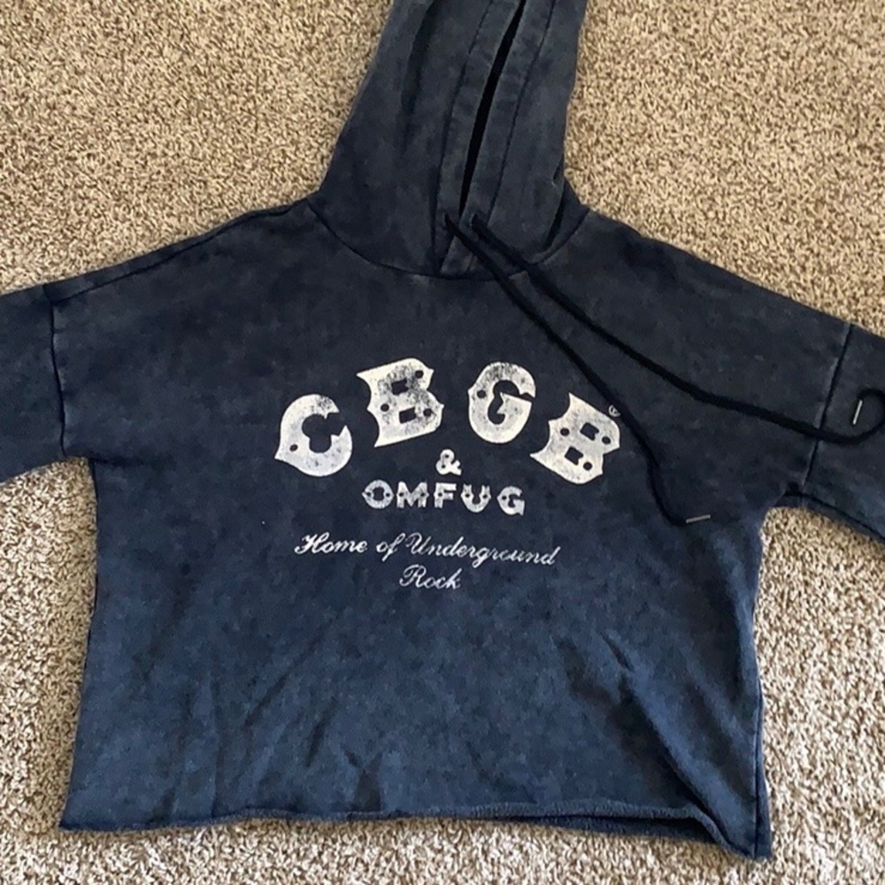 Lucky Brand Crop Hoodie/Sweatshirt Women S